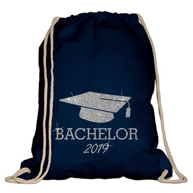 Turnbeutel - Bachelor 2019 natur-rotglitzer