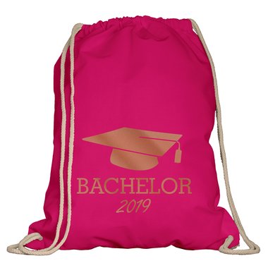 Turnbeutel - Bachelor 2019 natur-rotglitzer