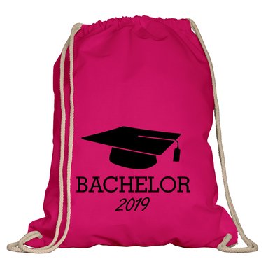 Turnbeutel - Bachelor 2019 natur-rotglitzer