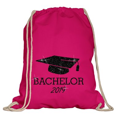 Turnbeutel - Bachelor 2019 natur-rotglitzer