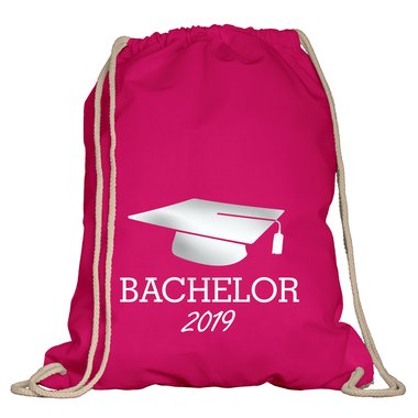 Turnbeutel - Bachelor 2019 natur-rotglitzer