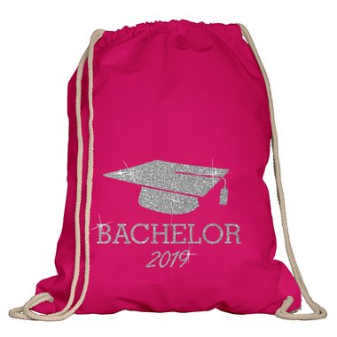 Turnbeutel - Bachelor 2019 natur-rotglitzer