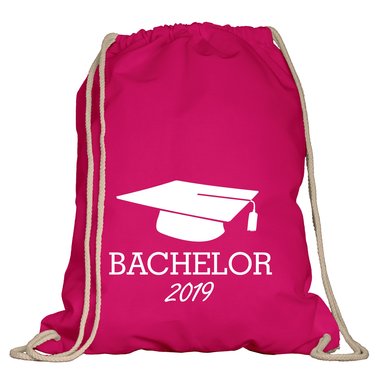 Turnbeutel - Bachelor 2019 natur-rotglitzer