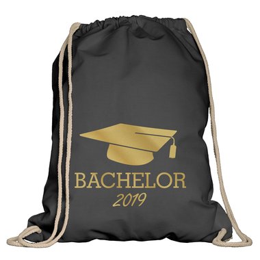 Turnbeutel - Bachelor 2019 natur-rotglitzer