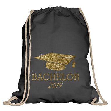 Turnbeutel - Bachelor 2019 natur-rotglitzer