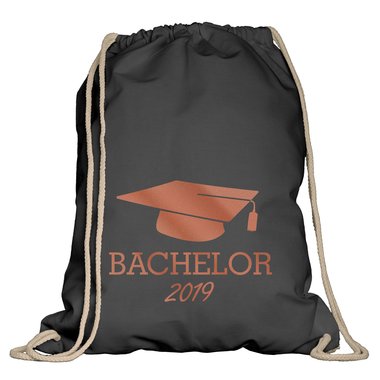 Turnbeutel - Bachelor 2019 natur-rotglitzer