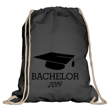 Turnbeutel - Bachelor 2019 natur-rotglitzer