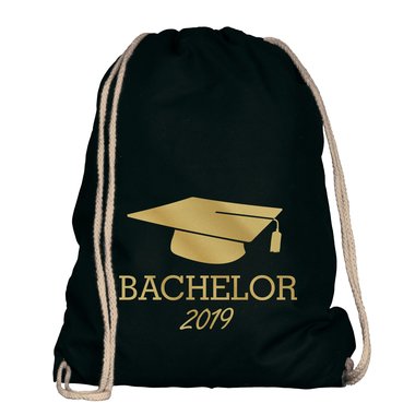 Turnbeutel - Bachelor 2019 natur-rotglitzer