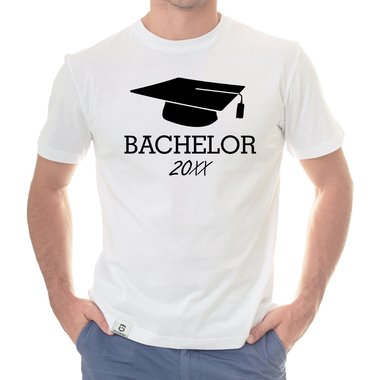 Herren T-Shirt - Uni-Abschluss Bachelor mit Wunschjahr dunkelblau-gold S