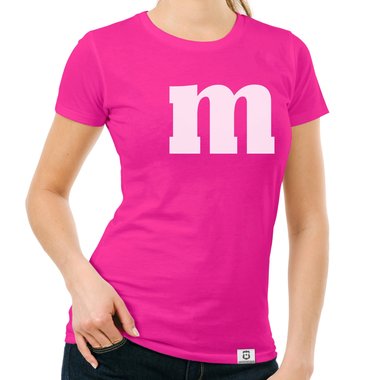 Damen T-Shirt - M und M weiss-schwarzglitzer XXL