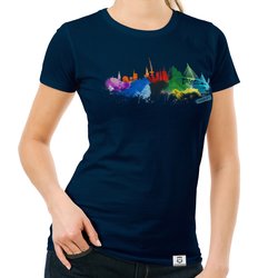 Damen T-Shirt - Hamburg Aquarell