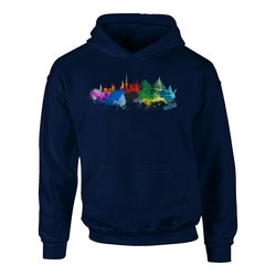 Kinder Hoodie - Hamburg Aquarell