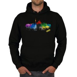 Herren Hoodie - Dsseldorf Aquarell