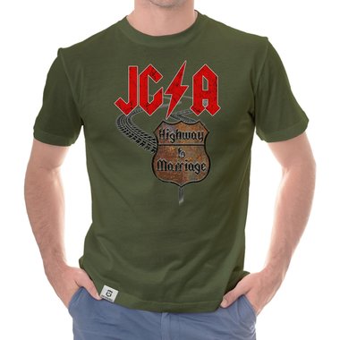 Herren JGA T-Shirt - Highway to Marriage
