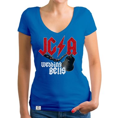 Damen JGA T-Shirt V-Ausschnitt - Wedding Bells