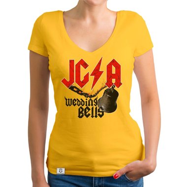 Damen JGA T-Shirt V-Ausschnitt - Wedding Bells