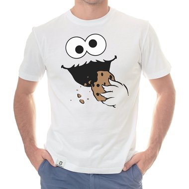 Herren T-Shirt - Keks Monster dunkelblau-schwarz S