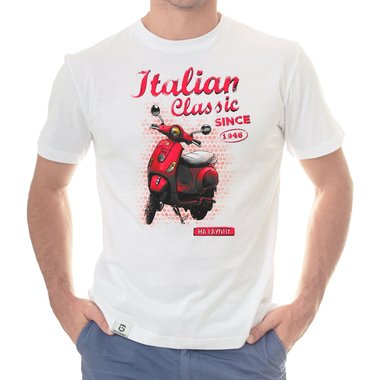 Herren T-Shirt - Italian Classic dunkelblau-rot S