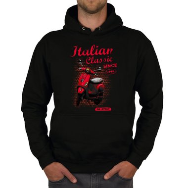 Herren Hoodie - Italian Classic schwarz-rot 5XL