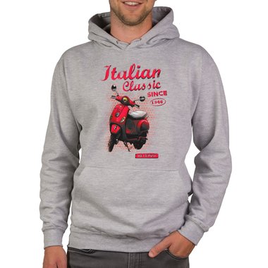 Herren Hoodie - Italian Classic schwarz-rot 5XL