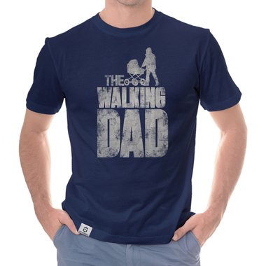 Herren T-Shirt - The Walking Dad weiss-schwarz 5XL