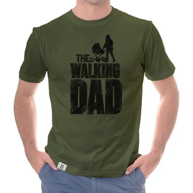 Herren T-Shirt - The Walking Dad weiss-schwarz 5XL