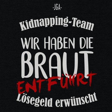 Damen T-Shirt V-Ausschnitt - JGA Kidnapping Team