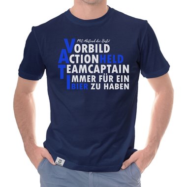 Herren T-Shirt - VATI dunkelblau-blau S
