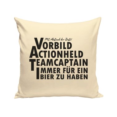 Kissen - VATI weiss-schwarz