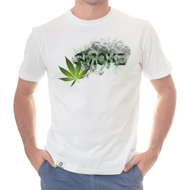 Herren T-Shirt - Smoke weiss-schwarz 5XL