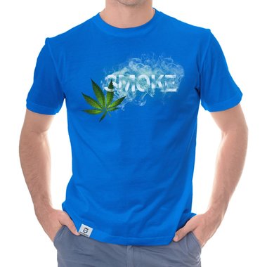 Herren T-Shirt - Smoke weiss-schwarz 5XL