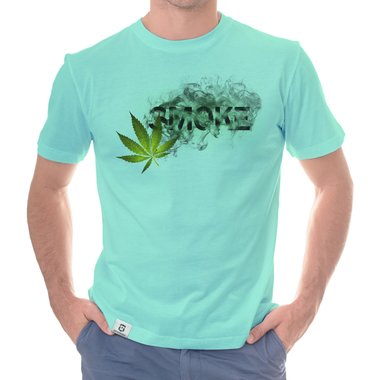 Herren T-Shirt - Smoke weiss-schwarz 5XL