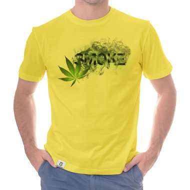 Herren T-Shirt - Smoke weiss-schwarz 5XL