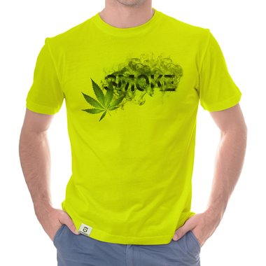 Herren T-Shirt - Smoke weiss-schwarz 5XL