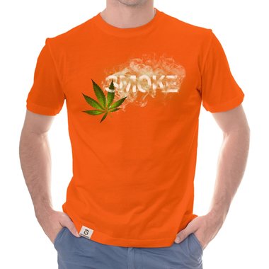 Herren T-Shirt - Smoke weiss-schwarz 5XL