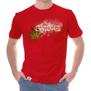 Herren T-Shirt - Smoke weiss-schwarz 5XL