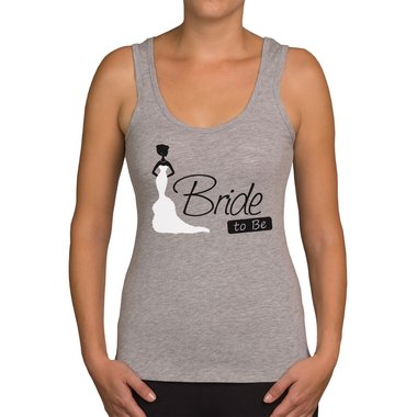 Damen JGA Tank Top - Bride to be weiss-fuchsia XXL