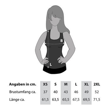 Damen JGA Tank Top - Lebkuchen Braut weiss-braun XXL