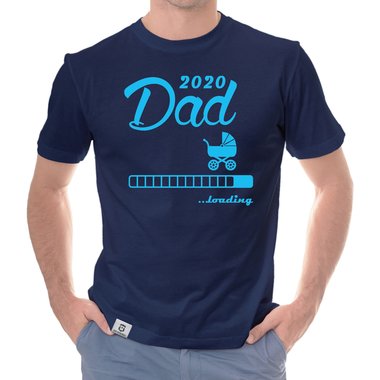 Herren T-Shirt - Dad 2020 loading dunkelblau-cyan S