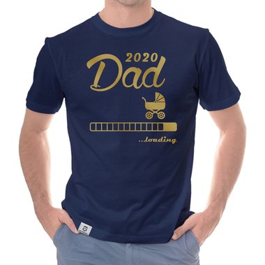 Herren T-Shirt - Dad 2020 loading dunkelblau-cyan S