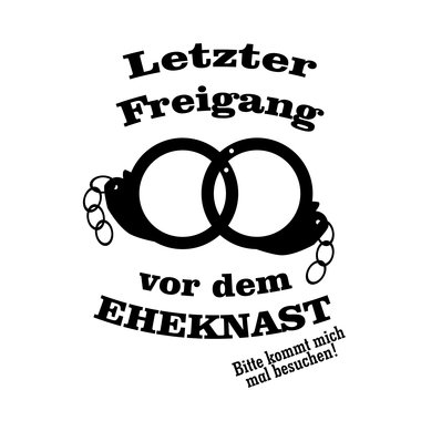 Herren T-Shirt - Letzter Freigang dunkelblau-weiss S