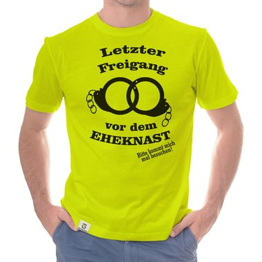 Herren T-Shirt - Letzter Freigang dunkelblau-weiss S