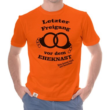 Herren T-Shirt - Letzter Freigang dunkelblau-weiss S