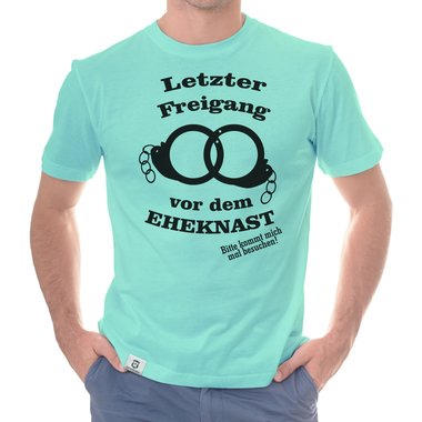 Herren T-Shirt - Letzter Freigang weiss-schwarz 5XL