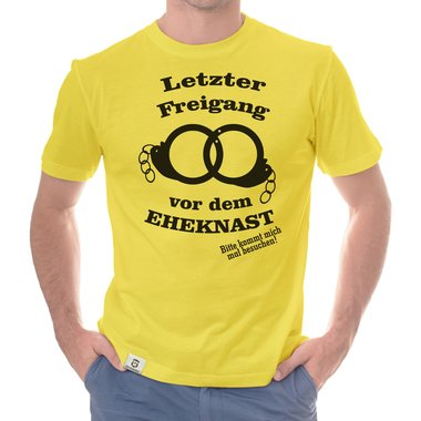 Herren T-Shirt - Letzter Freigang weiss-schwarz 5XL