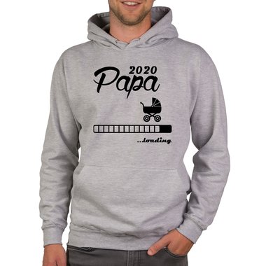Herren Hoodie - Papa 2020 loading schwarz-weiss 5XL