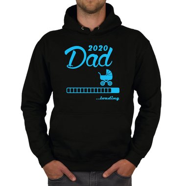 Herren Hoodie - Dad 2020 loading dunkelgrau-cyan XS