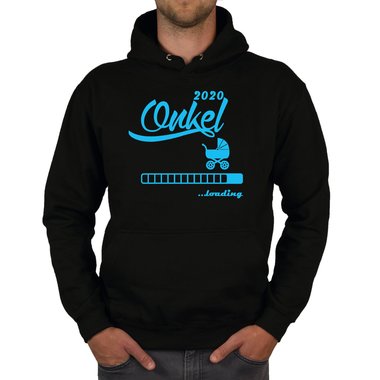 Herren Hoodie - Onkel 2020 loading dunkelgrau-cyan XS