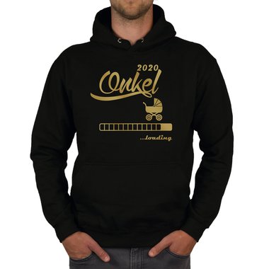Herren Hoodie - Onkel 2020 loading dunkelgrau-cyan XS