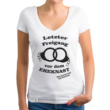 Damen T-Shirt V-Ausschnitt - Letzter Freigang